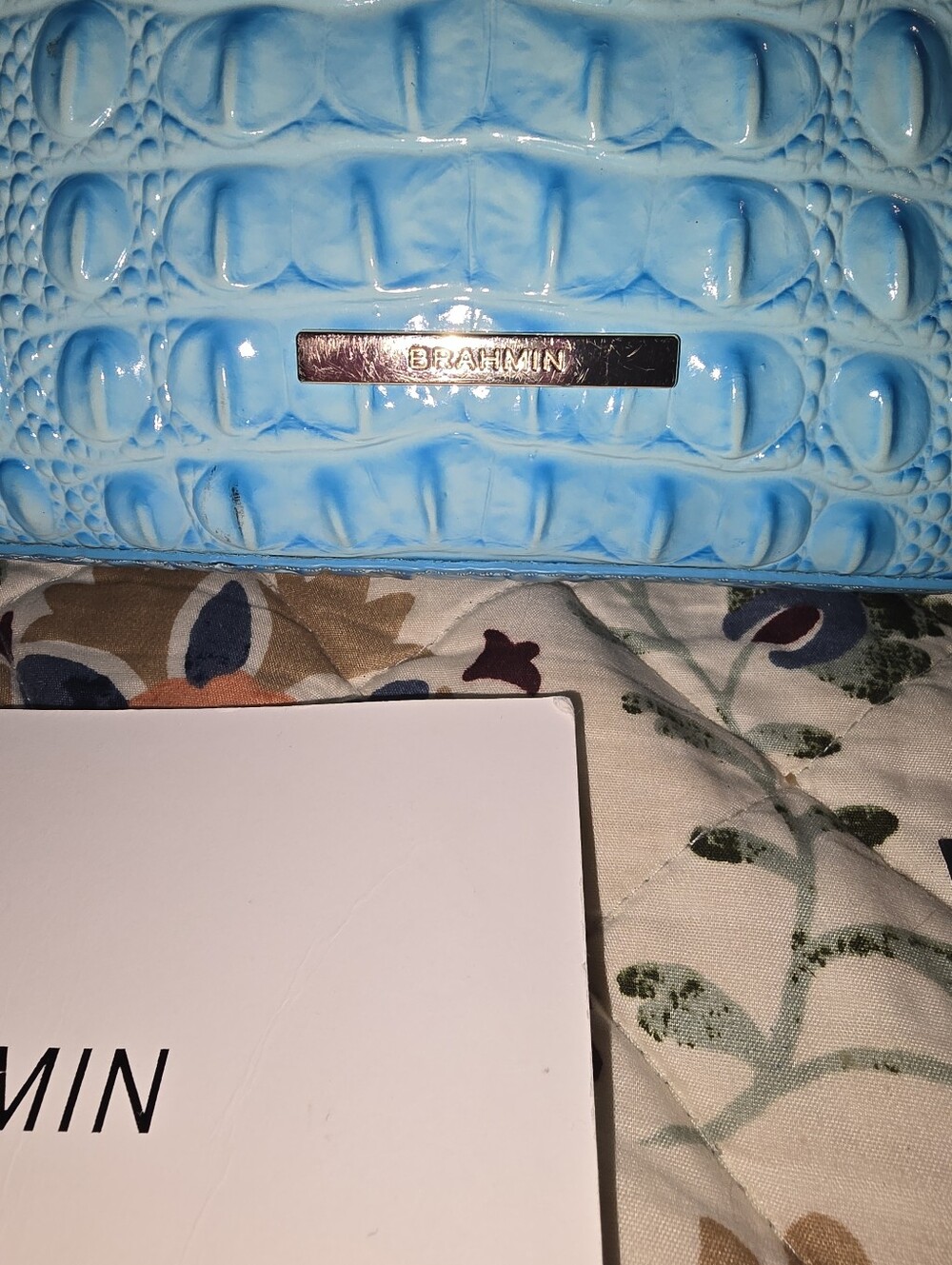 EUC - Brahmin Katie Crossbody bag in Tropic Blue Melbourne - Picture 3 of 9